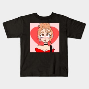 Heart babe cute girl illustration Kids T-Shirt